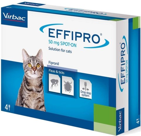 Virbac Effipro Spot-On Dla Kotów 4x0,5ml Virbac Effipro Spot-On Dla Kotów 4x0,5ml
