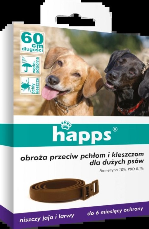 Bros Happs Obroża Przeciw Pchłom I Kleszczom Dla Dużych Psów 60cm Bros Happs Obroża Przeciw Pchłom I Kleszczom Dla Dużych Psów 60cm
