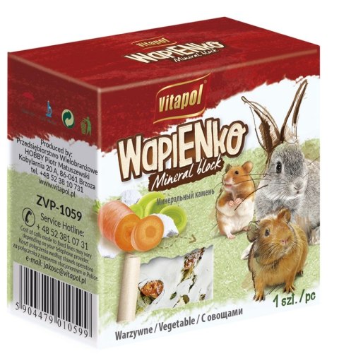 Vitapol Kostka Wapienna Warzywna Dla Gryzoni I Królika 40g Vitapol Kostka Wapienna Warzywna Dla Gryzoni I Królika 40g