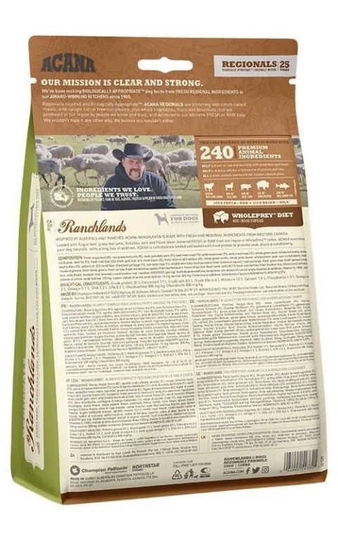Acana Regionals Ranchlands Dog 2kg Acana Regionals Ranchlands Dog 2kg