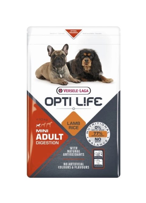 Versele-Laga Opti Life Adult Digestion Mini Z Jagnięcina I Ryżem 2,5kg Versele-Laga Opti Life Adult Digestion Mini Z Jagnięcina I Ryżem 2,5kg