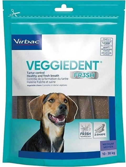 Virbac Veggiedent Fresh Gryzak M (10-30kg) 15sztuk Virbac Veggiedent Fresh Gryzak M (10-30kg) 15sztuk
