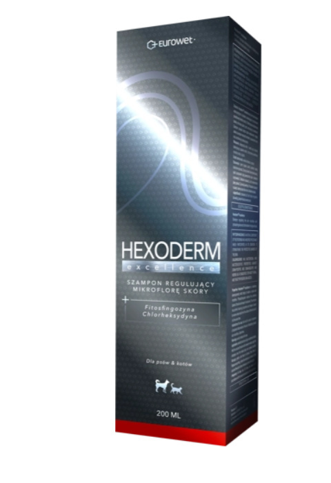 Eurowet Hexoderm Excellence Szampon Regulujący Mikroflorę Skóry Dla Psów I Kotów 200ml Eurowet Hexoderm Excellence Szampon Regulujący Mikroflorę Skóry Dla Psów I Kotów 200ml