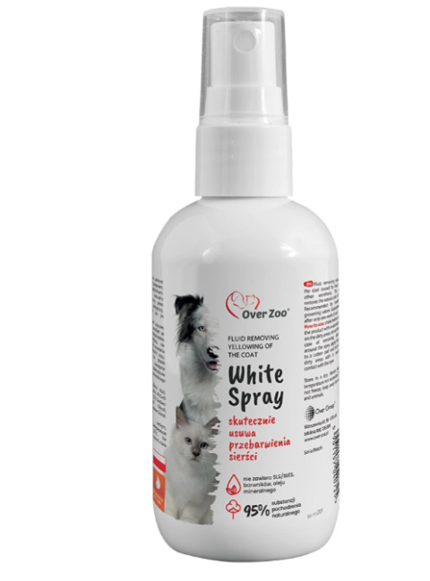 OVER ZOO White Spray Płyn Usuwający Zażółcenia 100ml OVER ZOO White Spray Płyn Usuwający Zażółcenia 100ml
