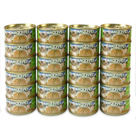 Arquivet Puszka dla kota z tuńczykiem i sardelką 24 x 80 g Arquivet Puszka dla kota z tuńczykiem i sardelką 24 x 80 g
