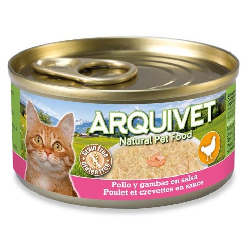 ARQUIVET puszka dla kota kurczak w sosie z krewetkami 80g ARQUIVET puszka dla kota kurczak w sosie z krewetkami 80g